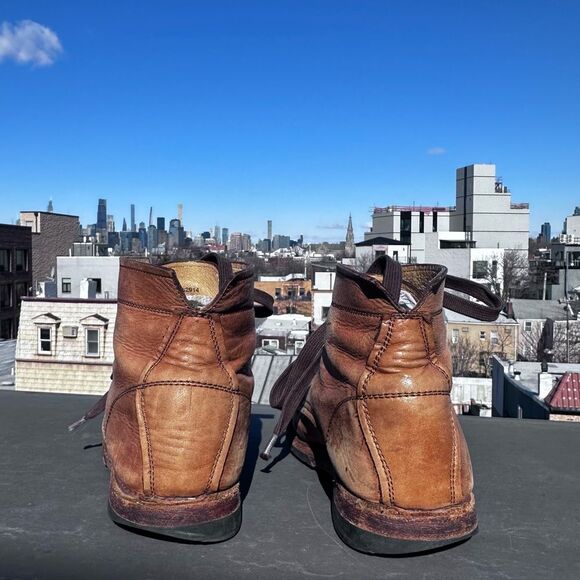 Sutro Clement Brown Leather Boots Size 8D Chukka Distressed Ankle RARE designer - Picture 3 of 7